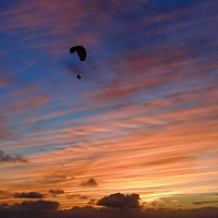 Tandem in sunset