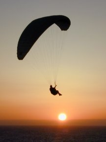 Andy and sunset