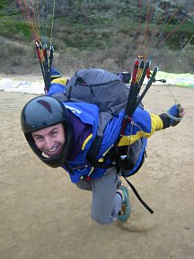 Tandem paragliding instructor Jeff