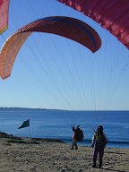 Andrew and Ann kiting at Sand City near Monterey