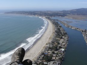 boots over Stinson beach